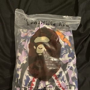 Light purple bape hoodie. No stains! Never washed is clean!
